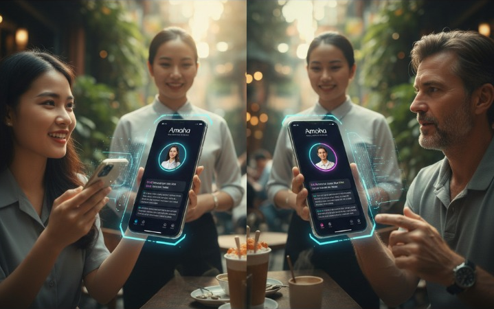 real-time communication app concept